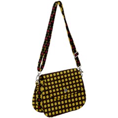 Yellow Pattern Green Saddle Handbag by Dutashop