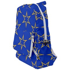 Star Pattern Blue Gold Travelers  Backpack by Dutashop