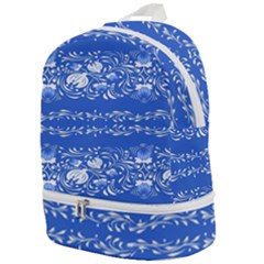 Blue Flowers Zip Bottom Backpack by Eskimos