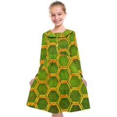 Hexagon Windows Kids  Midi Sailor Dress by essentialimage365