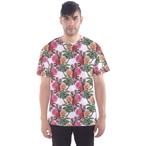 Flowers Pattern Men s Sport Mesh Tee by goljakoff