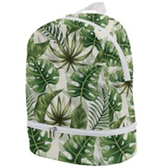 Tropical Leaves Zip Bottom Backpack by goljakoff