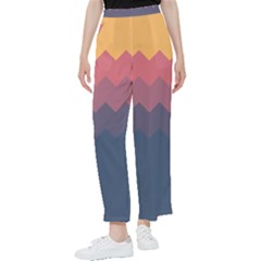 Flat Autumn Zigzag Palette Women s Pants  by goljakoff