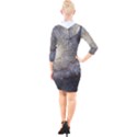 Spiral Galaxy Quarter Sleeve Hood Bodycon Dress View2