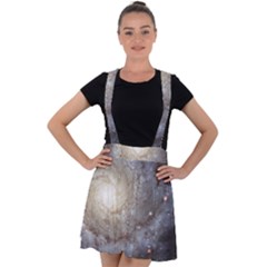 Spiral Galaxy Velvet Suspender Skater Skirt by ExtraAwesomeSauce