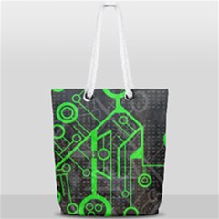 Tech Full Print Rope Handle Tote (small) by ExtraAwesomeSauce