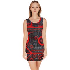 Tech - Red Bodycon Dress by ExtraAwesomeSauce