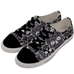 Sugar Skulls Bw Men s Low Top Canvas Sneakers by ExtraAwesomeSauce