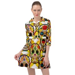 Sugar Skulls Mini Skater Shirt Dress by ExtraGoodSauce