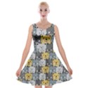 Cute Cat Pattern Velvet Skater Dress View1