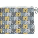 Cute Cat Pattern Canvas Cosmetic Bag (XXXL) View2