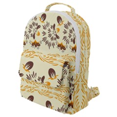 Decorative Flowers Flap Pocket Backpack (small) by Eskimos