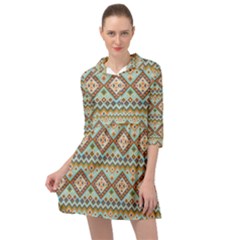 Native American Pattern Mini Skater Shirt Dress by ExtraGoodSauce