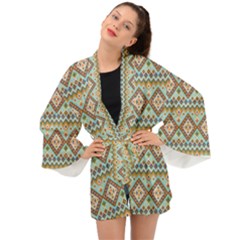 Native American Pattern Long Sleeve Kimono by ExtraAwesomeSauce