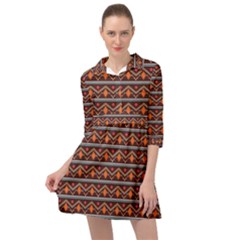 Native American Pattern Mini Skater Shirt Dress by ExtraGoodSauce