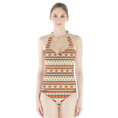 Native American Pattern Halter Swimsuit by ExtraAwesomeSauce