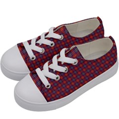 Tartan Pattern Kids  Low Top Canvas Sneakers by ExtraAwesomeSauce