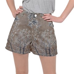 Linear Textured Botanical Motif Design Ripstop Shorts by dflcprintsclothing