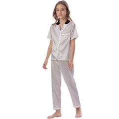 Abalone Grey Kids  Satin Short Sleeve Pajamas Set by FashionBoulevard