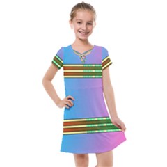 Vaporwave Hack The Planet 4 Kids  Cross Web Dress by WetdryvacsLair