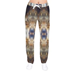 Retro Hippie Vibe Trippy Psychedelic Women Velvet Drawstring Pants by CrypticFragmentsDesign
