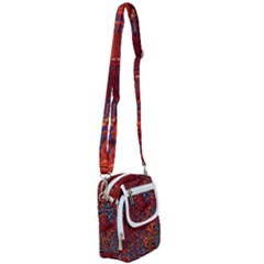 Phoenix In The Rain Abstract Pattern Shoulder Strap Belt Bag by CrypticFragmentsDesign