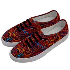 Phoenix Rising Colorful Abstract Art Men s Classic Low Top Sneakers by CrypticFragmentsDesign