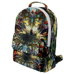 Multicolor Floral Art Copper Patina  Flap Pocket Backpack (small) by CrypticFragmentsDesign