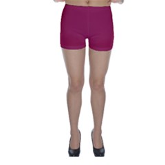 Amaranth Purple Skinny Shorts by FashionLane