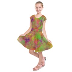 Easter Egg Colorful Texture Kids  Short Sleeve Dress by Dutashop