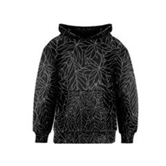 Autumn Leaves Black Kids  Pullover Hoodie by Dutashop