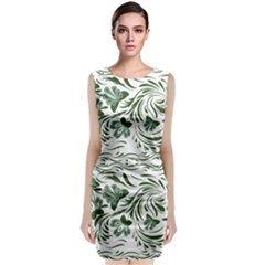 Green Leaves Classic Sleeveless Midi Dress by Eskimos