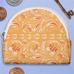 Orange Pattern Horseshoe Style Canvas Pouch by Eskimos