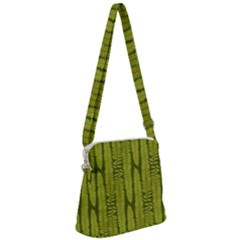 Fern Texture Nature Leaves Zipper Messenger Bag by Dutashop