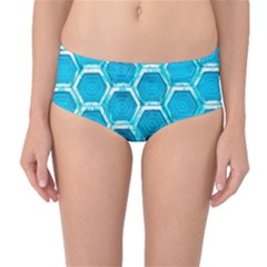 Hexagon Windows Mid-waist Bikini Bottoms by essentialimage365