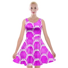 Hexagon Windows Velvet Skater Dress by essentialimage365