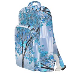 Crystal Blue Tree Double Compartment Backpack by icarusismartdesigns