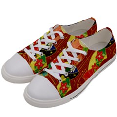 Floral Abstract Women s Low Top Canvas Sneakers by icarusismartdesigns