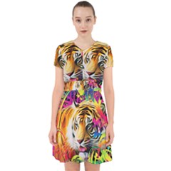 Tiger In The Jungle Adorable In Chiffon Dress by icarusismartdesigns