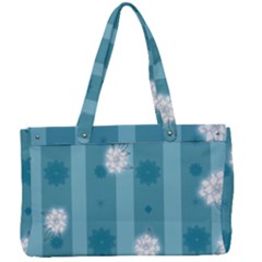 Gardenia Flowers White Blue Canvas Work Bag by Dutashop