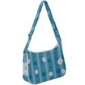 Gardenia Flowers White Blue Zip Up Shoulder Bag View1