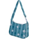 Gardenia Flowers White Blue Zip Up Shoulder Bag View2