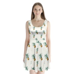 Pineapples Split Back Mini Dress  by goljakoff