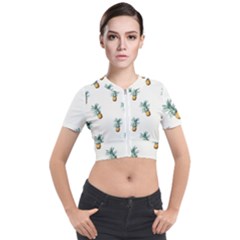 Pineapples Short Sleeve Cropped Jacket by goljakoff