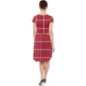 Red buffalo plaid Cap Sleeve Midi Dress View2