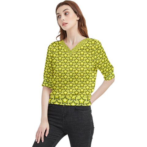 Stars Quarter Sleeve Blouse by Sparkle