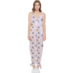 Birds In The Sky  Sleeveless Tie Ankle Jumpsuit by SychEva