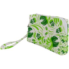 Green Leaves Wristlet Pouch Bag (small) by Eskimos