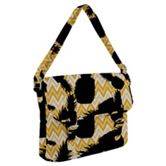 Ananas Chevrons Noir/jaune Buckle Messenger Bag by kcreatif