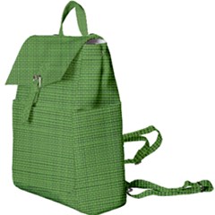 Green Knitted Pattern Buckle Everyday Backpack by goljakoff